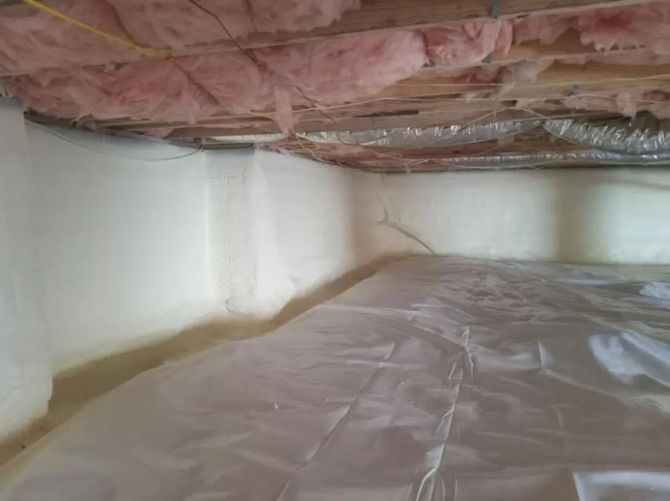Crawl space encapsulation with closed-cell spray foam for Roof Maintenance in Grain Valley
